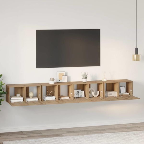 vidaXL TV-Schrankset 4 pcs Artisan-Eiche 60 x 30 x 30 cm Holzwerkstoff 3393572