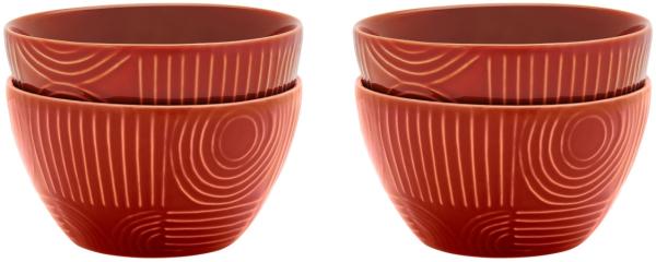 Maxwell & Williams DR0462 Schalenset 4-tgl. ARC 12 cm, Terracotta, Premium-Keramik, in Geschenkbox