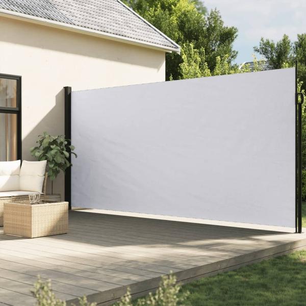 vidaXL Seitenmarkise Ausziehbar Weiß 220x600 cm 4004571