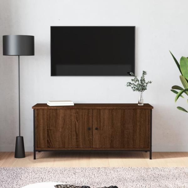 vidaXL TV-Schrank mit Türen Braun Eiche 102x35x45cm Holzwerkstoff 826294