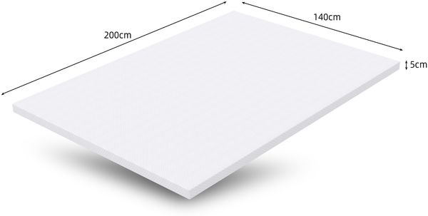 Novelux H3 Comfort Matratze 140x200 cm, 5 cm hoch, mittlere Festigkeit, QX-Schaumkern, abnehmbarer Öko-Tex zertifizierter Bezug Bild 2
