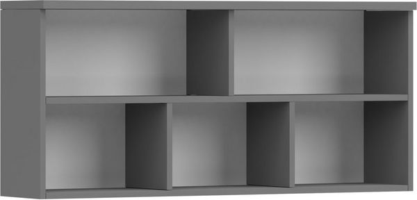 Deine Möbel 24 Hängeregal INGE 09 in Weiß / Weiß + Grau / Weiß + Eiche Sonoma Jugendzimmer, Set 2-tlg, 110 cm breit