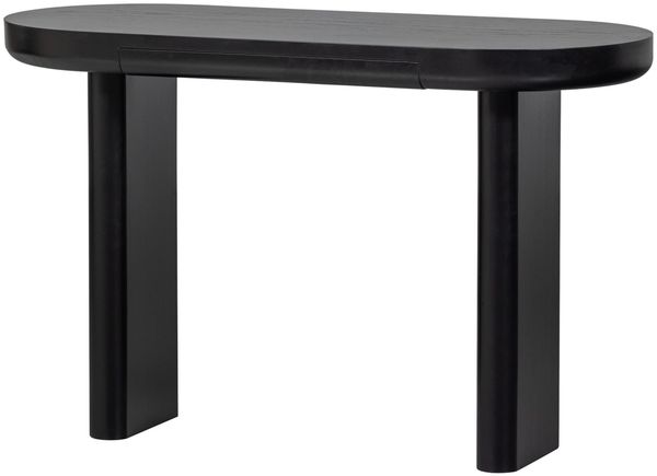 Schreibtisch Mael aus MDF-Holz, skandinavisches Design, schwarz lackiert, 120x50 cm