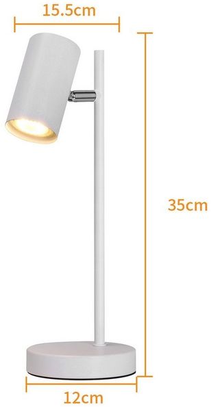 ZMH LED Tischleuchte GU10 Nachttischlampe Schwenkbar 350° Tischlampe für Schreibtisch, flexibel, ohne Leuchtmittel, Modern schwarz/weiß/gold Schreibtischlampe Leselampe mit Arbeitszimmer