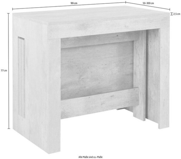 INOSIGN Esstisch Praktika, Küchentisch, Wohnzimmertisch, Speisetisch, mit Auszugsfunktion, ausziehbar von 50 cm auf 300 cm Bild 4