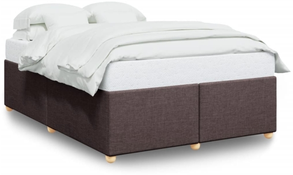 vidaXL Bettgestell ohne Matratze Dunkelbraun 140x200 cm Stoff 3284739