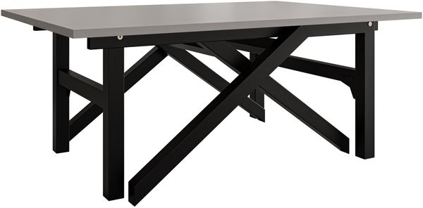2-in-1 Couchtisch und Esstisch Xorkol Bis (Farbe: Schwarz / Hellgrau)