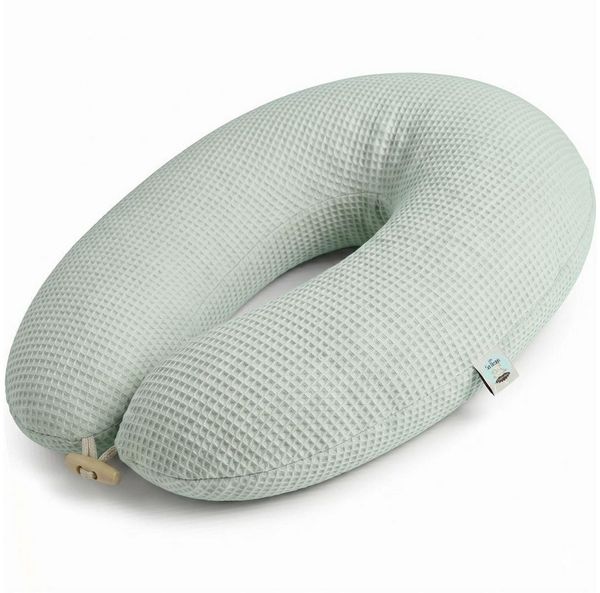 SEI Design Stillkissen Seitenschläferkissen XXL Schwangerschaftskissen Waffelstoff 190cm Mint, Schwangerschaftskissen mit Bezug, 1-tlg, Schwangerschaftskissen mit Bezug, elastischer Waffeljersey Bezug