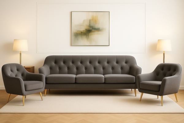 Wohnzimmer-Set BENITO 4: 3-Sitzer Sofa + 2 Sessel