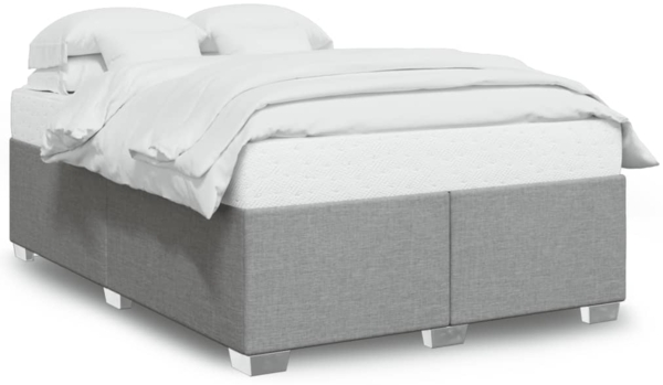 vidaXL Bettgestell ohne Matratze Hellgrau 140x200 cm Stoff 3284478