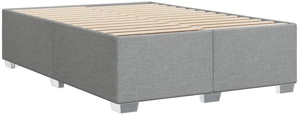 vidaXL Bettgestell ohne Matratze Hellgrau 140x200 cm Stoff 3284478 Bild 6