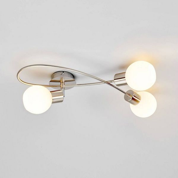 Lindby Deckenleuchten Elaina, Metall, Alu IP20, 3 x 4,5 W LED