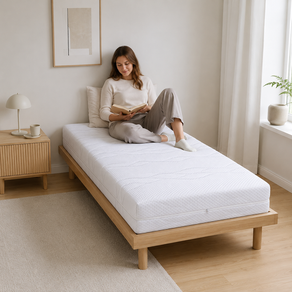 Flieks Taschenfederkernmatratze 90x200 cm, H3/H4 Matratze 20 cm hoch, 7-Zonen Matratze, Oeko-Tex zertifiziert, mit abnehmbarem Bezug