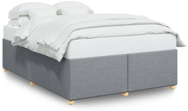 vidaXL Bettgestell ohne Matratze Hellgrau 160x200 cm Stoff 3284743