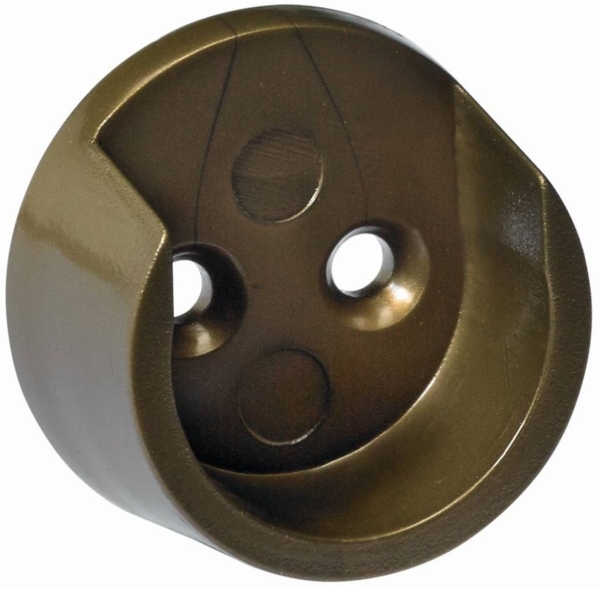 Hettich Schrankrohrlager für runde Schrankrohre Ø 20 mm, goldfarben