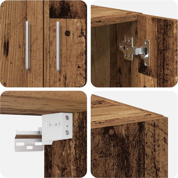 vidaXL Aufbewahrungsschrank 2 pcs Altholz 70 x 42,5 x 185 cm 3365632 Bild 11