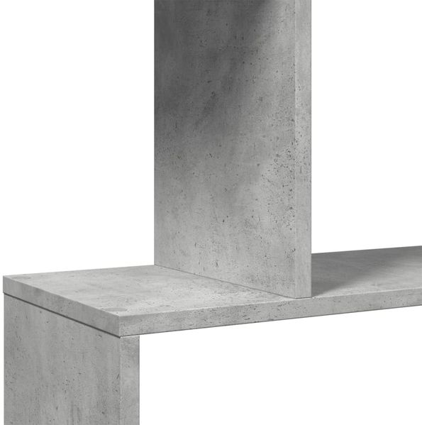 vidaXL Raumteiler-Bücherregal 4 Böden Betongrau 70x24x129 cm 858105 Bild 8