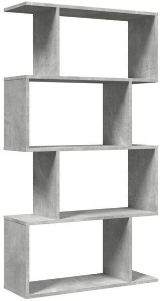 vidaXL Raumteiler-Bücherregal 4 Böden Betongrau 70x24x129 cm 858105 Bild 6