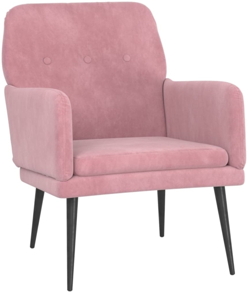 vidaXL Sessel Rosa 62x79x79 cm Samt 351407