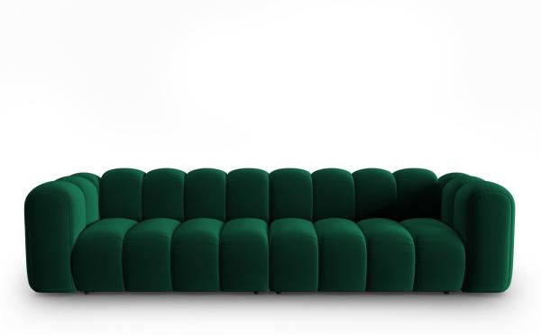 Micadoni Modulares Sofa Lupine 4-Sitzer Samtstoff Salvador Flaschengrün