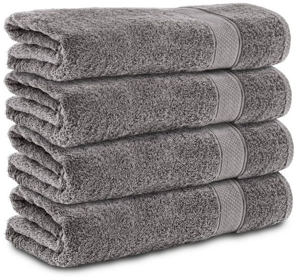 Komfortec Badetücher 100% Baumwolle, 470 g/m², Frottee (4-St), Handtücher 70x140 cm Set, Weich