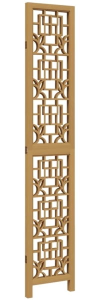 vidaXL 3-tlg. Raumteiler Braun Massivholz Paulownia 358864 Bild 4