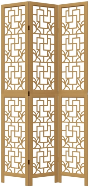 vidaXL 3-tlg. Raumteiler Braun Massivholz Paulownia 358864 Bild 3