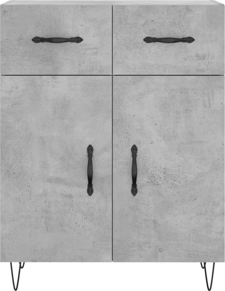 vidaXL Highboard Betongrau 69,5x34x180 cm Holzwerkstoff 3198565 Bild 8
