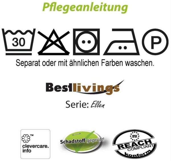 Bestlivings Bezug für Nackenrolle 10x25cm ( BxL ) Bezug in Schwarz, in vielen Farben Bild 2