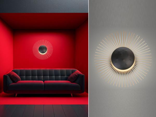 Fischer & Honsel 30524 LED Wandleuchte Varras sandschwarz goldfarben 2700K