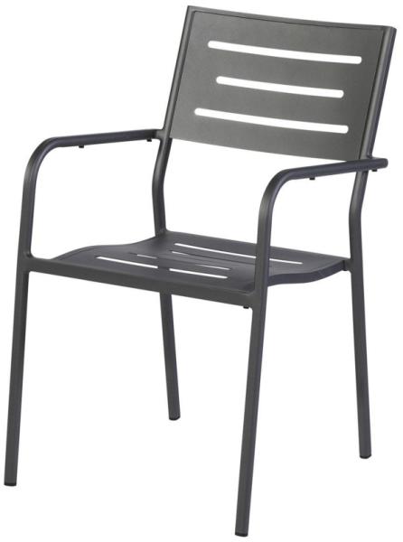 Gartenstuhl Hawaii mit Armlehne, Anthrazit Bild 1