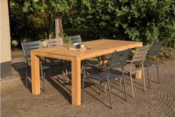 Gartenstuhl Hawaii mit Armlehne, Anthrazit Bild 2