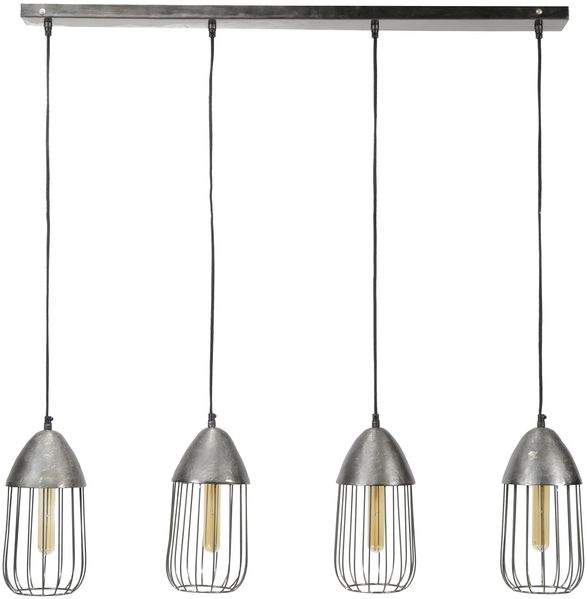 Hängeleuchte Pendelleuchte ANISSA 4-flammig Farbton Black Nickel