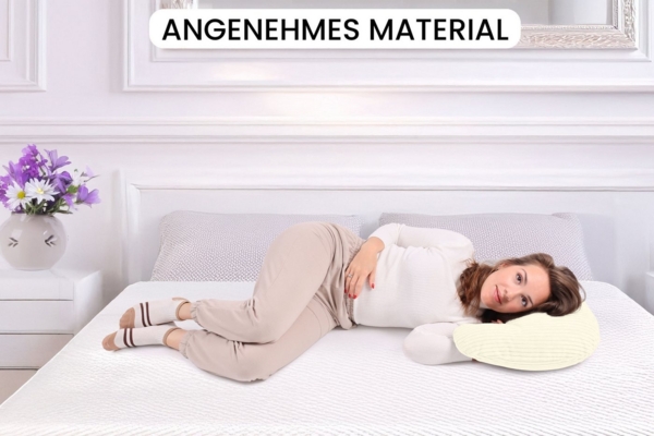 Amilian Stillkissenbezug - Ersatzbezug für Schwangerschaftskissen und Lagerungskissen - Bezug, weich - pflegeleicht - waschbar mit Reißverschluss Bild 3