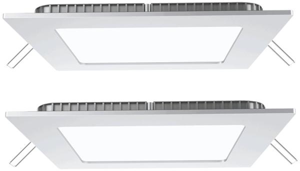 2er Set LED Einbaupanel, 1350 Lumen, Kaltweiß, L 16 cm