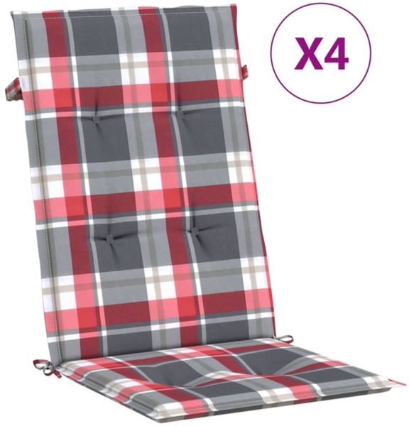 vidaXL Gartenstuhlauflagen für Hochlehner 4 Stk. 120x50x3 cm Stoff 314126