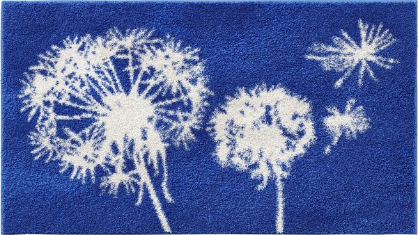 Grund Badematte Pusteblume, Badvorleger, Badezimmer Teppich, sehr weich, Höhe 20 mm, rutschhemmend beschichtet, fußbodenheizungsgeeignet, schnell trocknend, Polyacryl, rechteckig, weiche Haptik, auch als 2-teiliges Set erhältlich, Made in Europe
