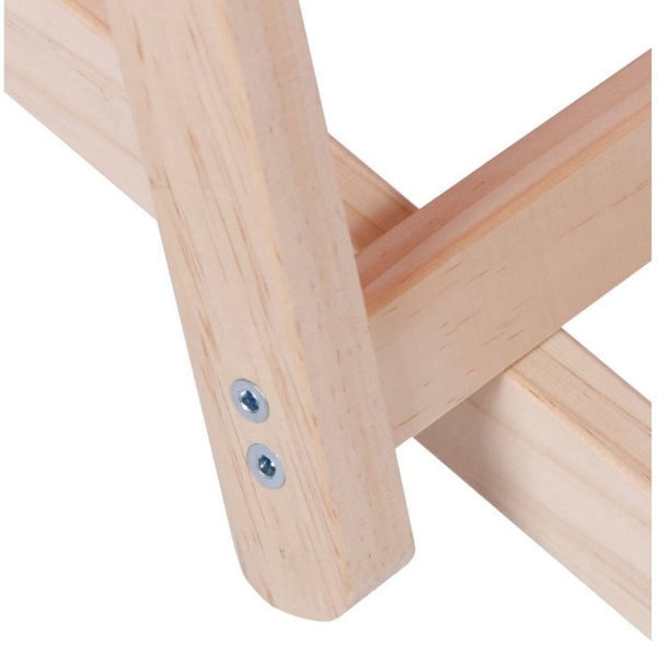 Strandliege Holz Liegestuhl Gartenliege Sonnenliege Strandstuhl - klappbar - Rot Bild 2