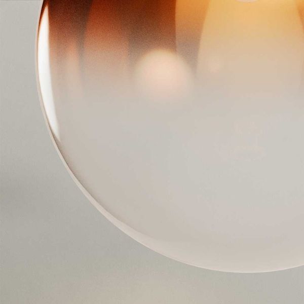 s.luce Orb Axis Glas-Tischlampe Dreibein 20cm Kupfer, Gold