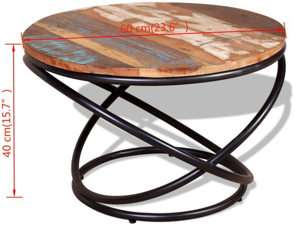 vidaXL Couchtisch Altholz Massiv 60x60x40 cm 244015 Bild 9