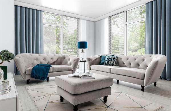 Sofa Designersofa CHARLOTTE 2-Sitzer in Stoff Matt Velvet Cappuccino Bild 3