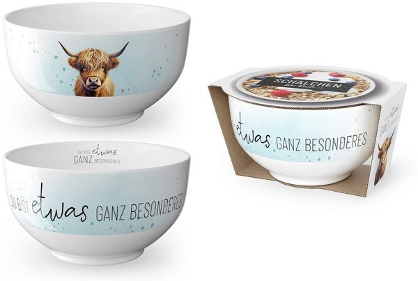 Müsli-Salat-Dessert-Schale Schüssel Bowl la vida Geschenk Rind 9558031