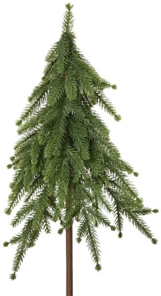 Everlands künstlicher Mini-Baum Kunststoff Ø 20x80 cm grün