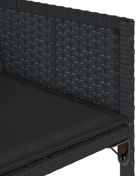 vidaXL 13-tlg. Garten-Essgruppe mit Kissen Schwarz Poly Rattan 3278166 Bild 6
