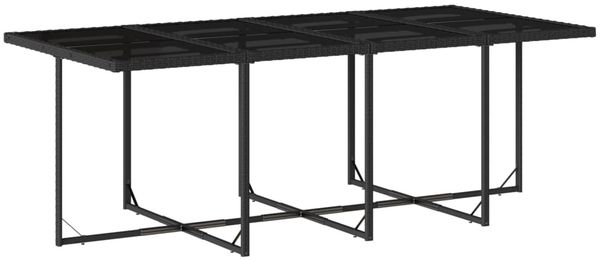 vidaXL 13-tlg. Garten-Essgruppe mit Kissen Schwarz Poly Rattan 3278166 Bild 3