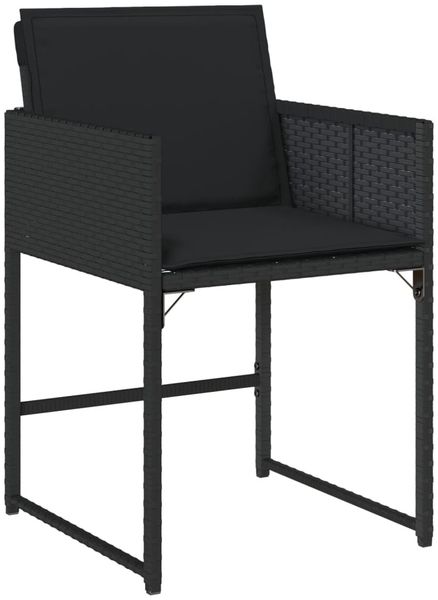 vidaXL 13-tlg. Garten-Essgruppe mit Kissen Schwarz Poly Rattan 3278166 Bild 4