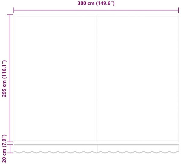 vidaXL Ausziehbare Markise Schwarz 400 x 300 cm Stoff und Aluminium 3330597 Bild 12