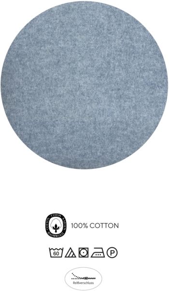 biberna Melange-Flanell Bettwäsche 0840521 LOKOMOTIVE, blau, 1x 135x200 cm + 1x 80x80 cm Bild 5