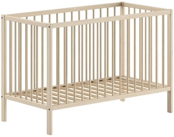 Babybett >Dino< in Buche Natur, Massivholz - 124,4x84,4x65,4cm (BxHxT)