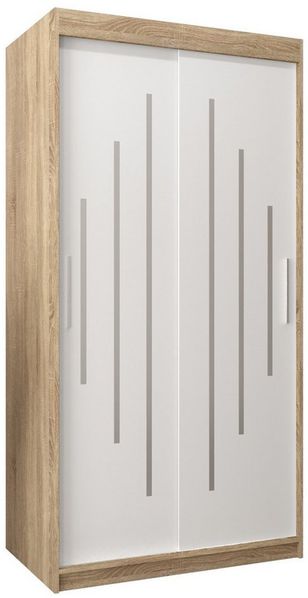 ABIKS MÖBEL Schwebetürenschrank YORK Schlafzimmerschrank - mit Kleiderstange, Regalen